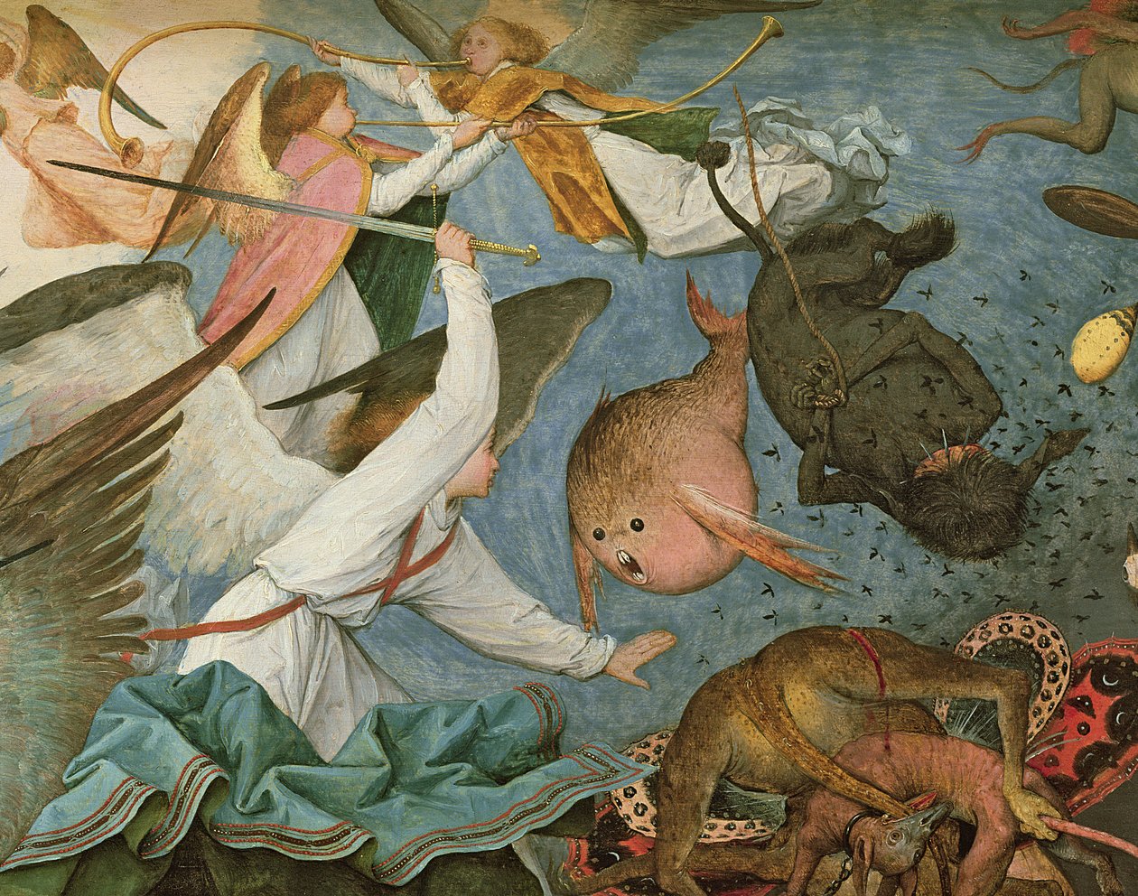 The Fall of the Rebel Angels, 1562 (detalj av 74037) av Pieter Bruegel the Elder