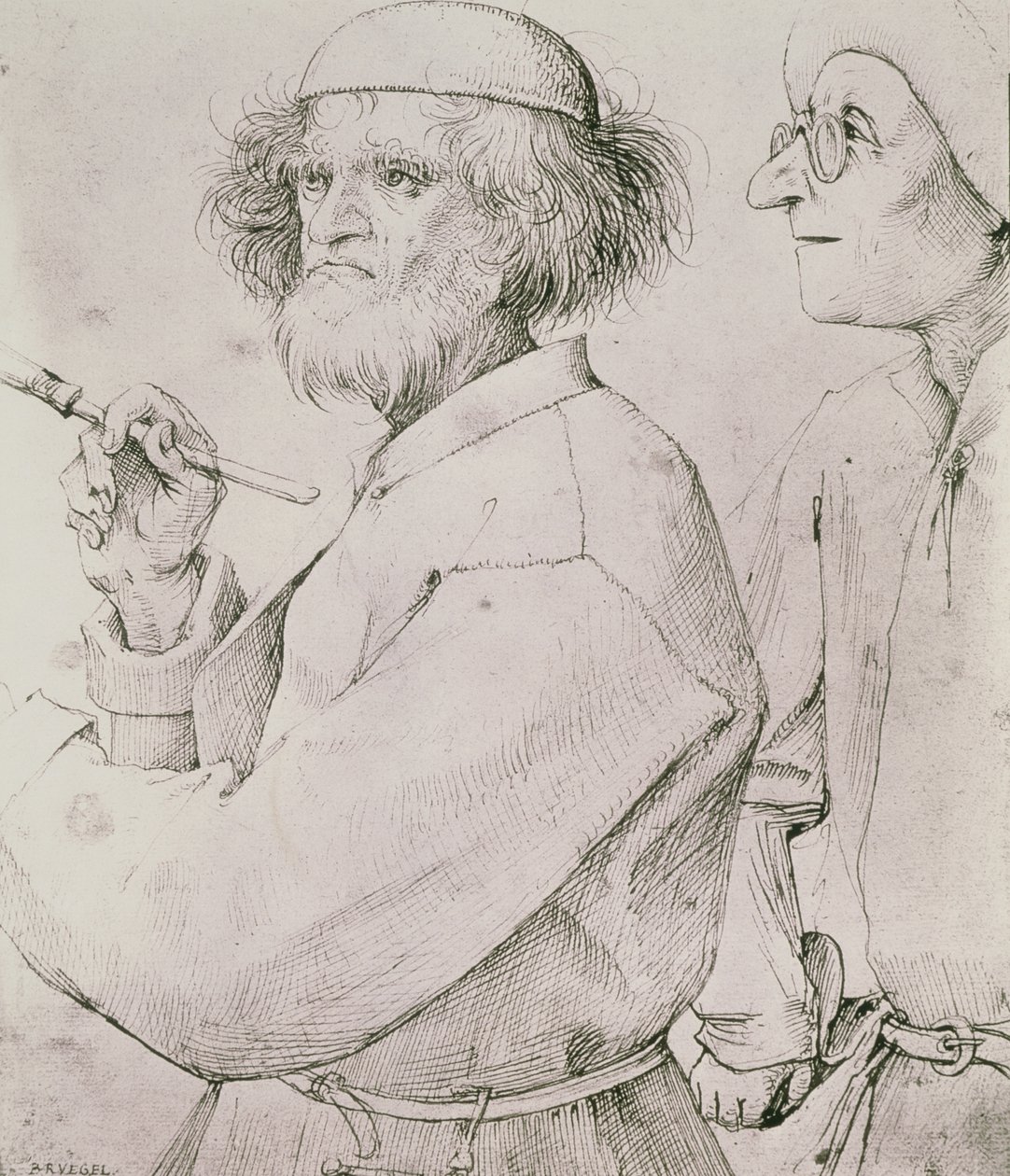 Maleren og kunstelskeren av Pieter Bruegel the Elder