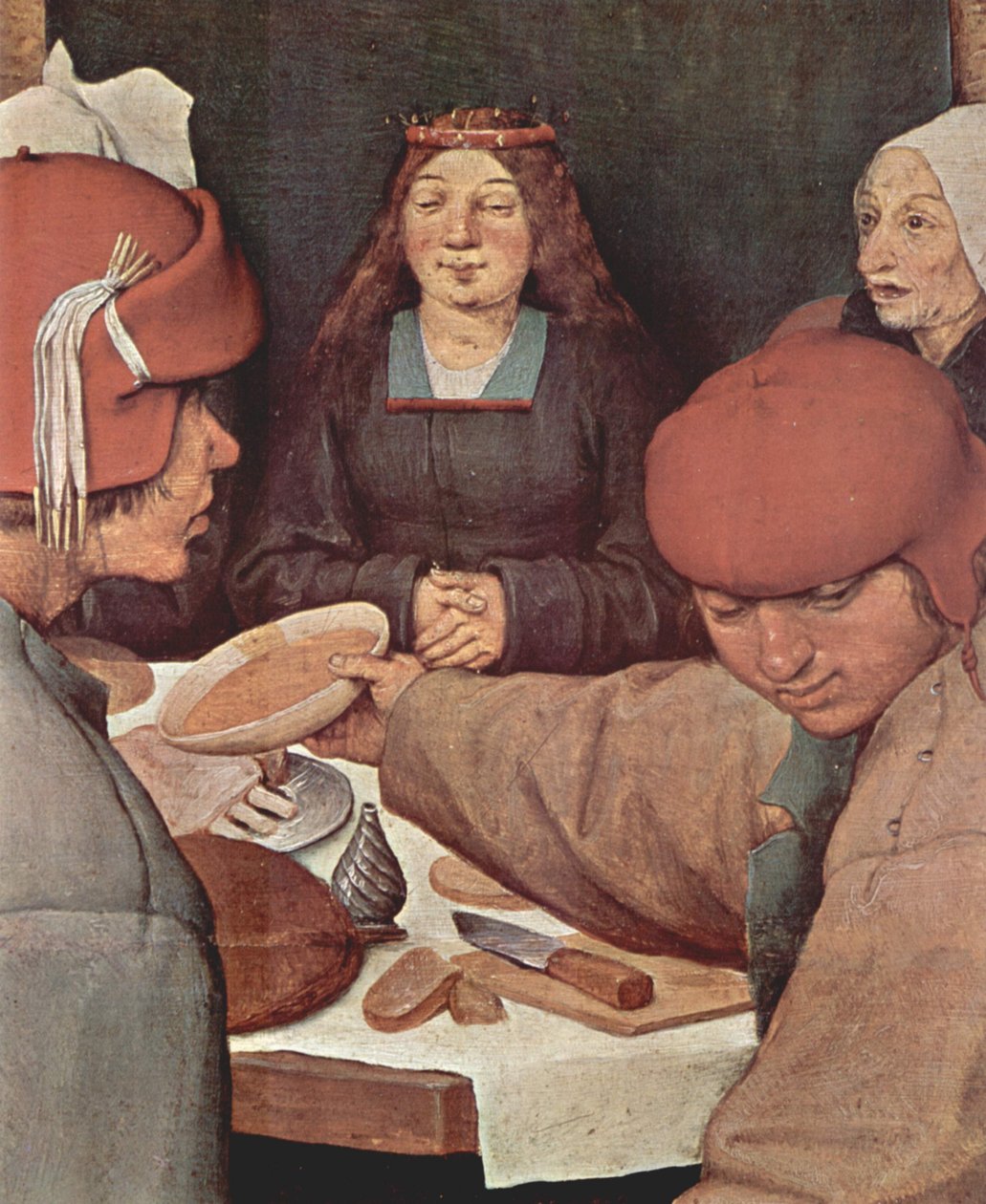 Country bryllup, detaljer av Pieter Bruegel the Elder