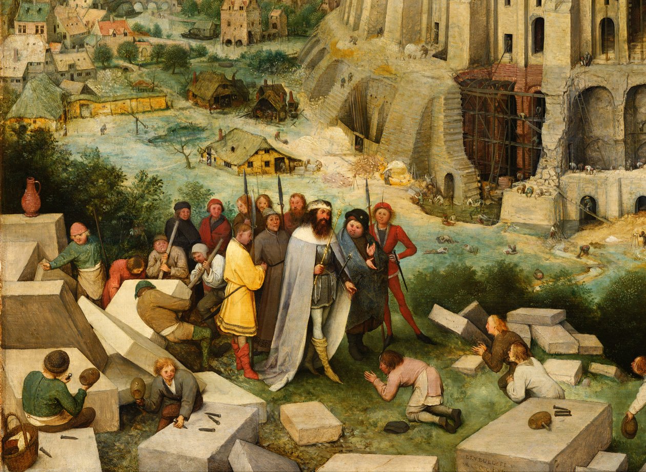 Tower of Babel, detalj av Pieter Bruegel the Elder
