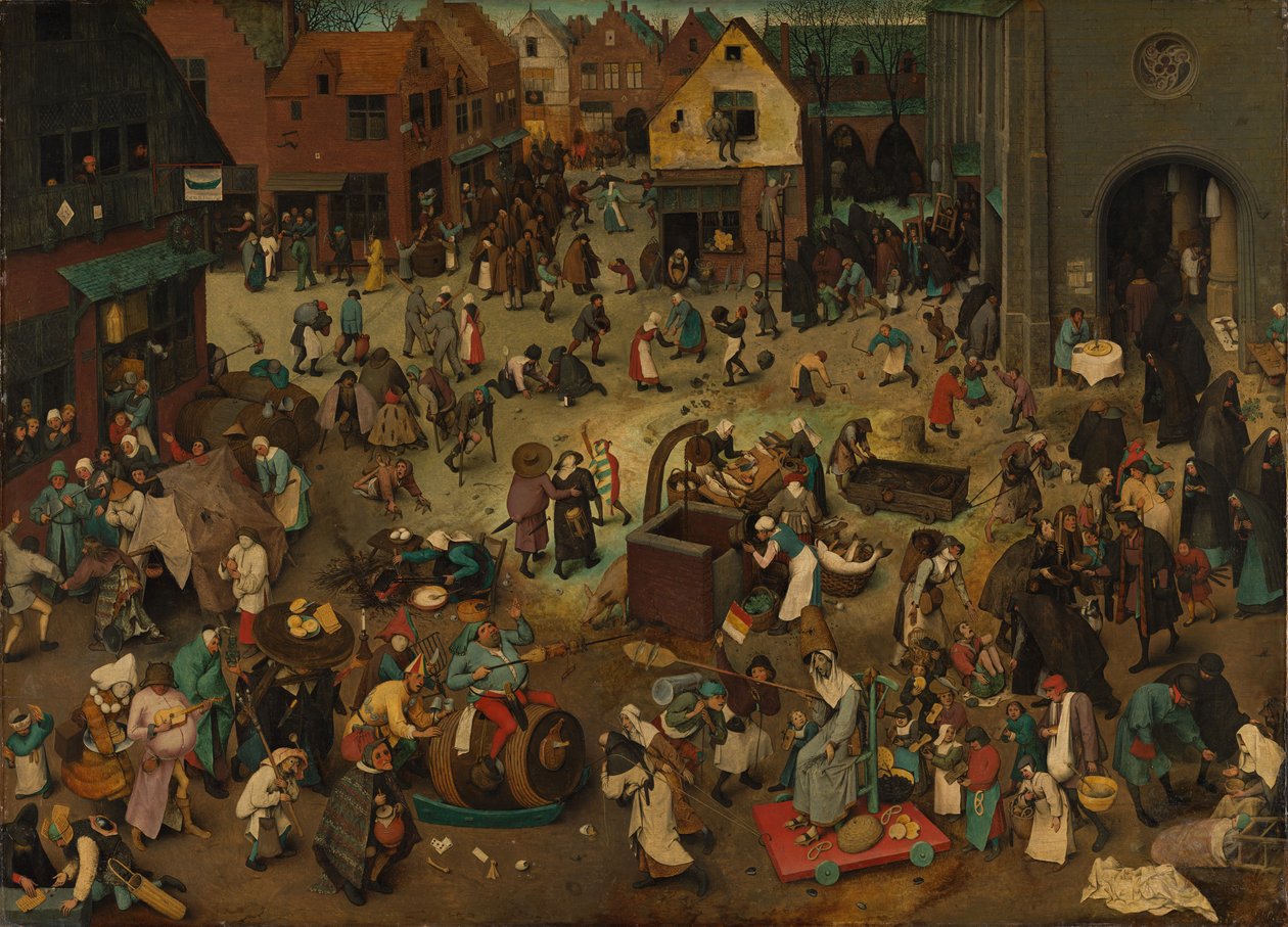 Kampen mellom karneval og fastetid av Pieter Bruegel the Elder
