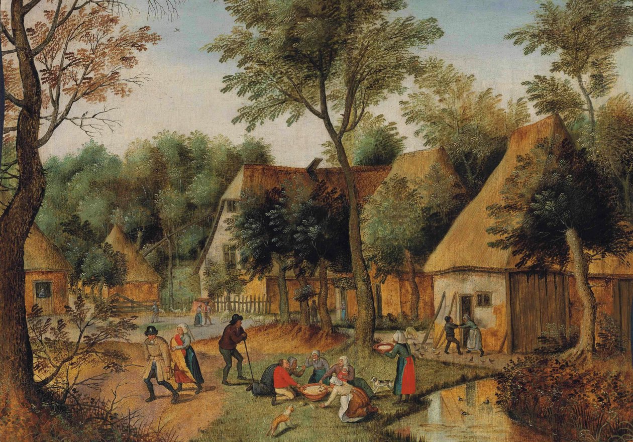 Måltid i landet av Pieter Brueghel the Younger