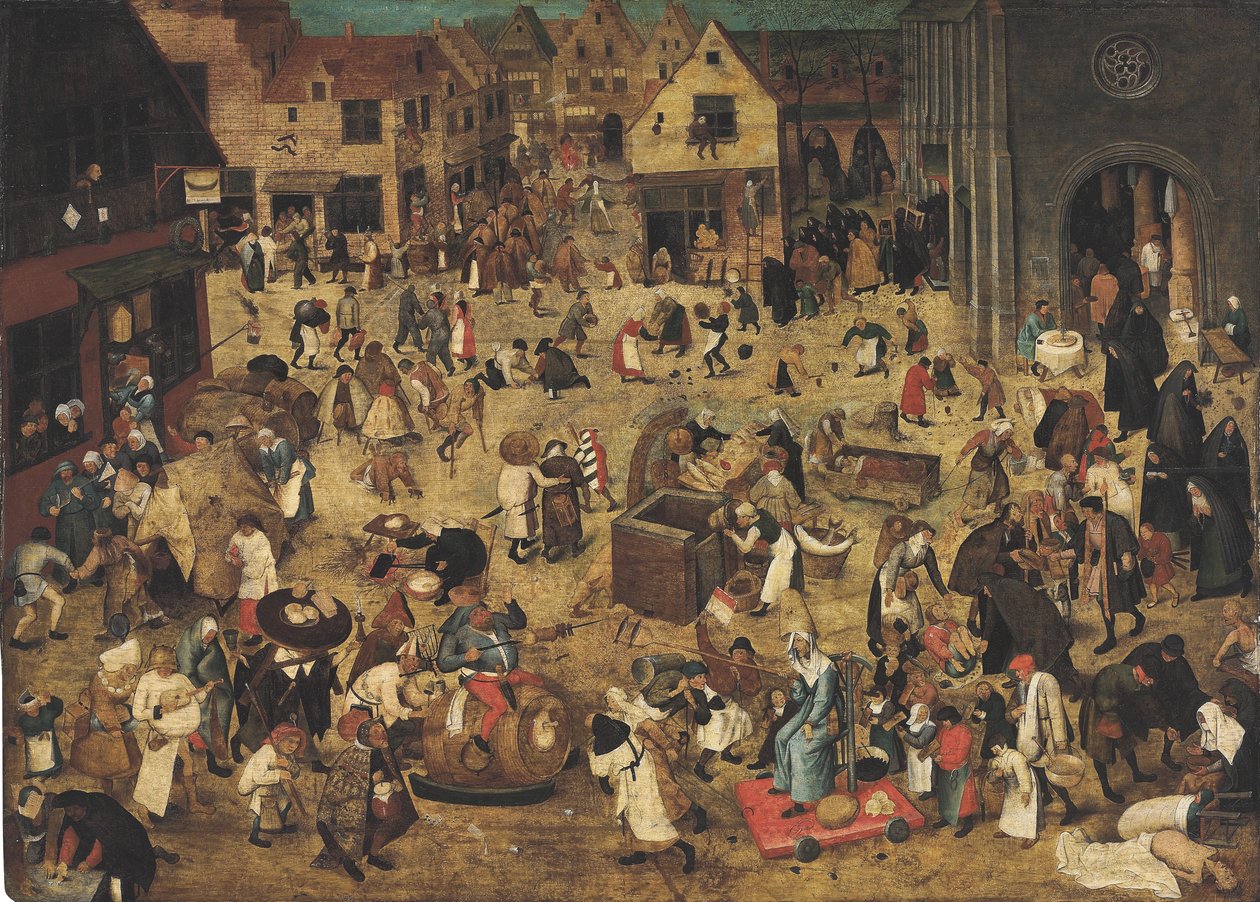 Kamp mellom karneval og faste av Pieter Brueghel the Younger