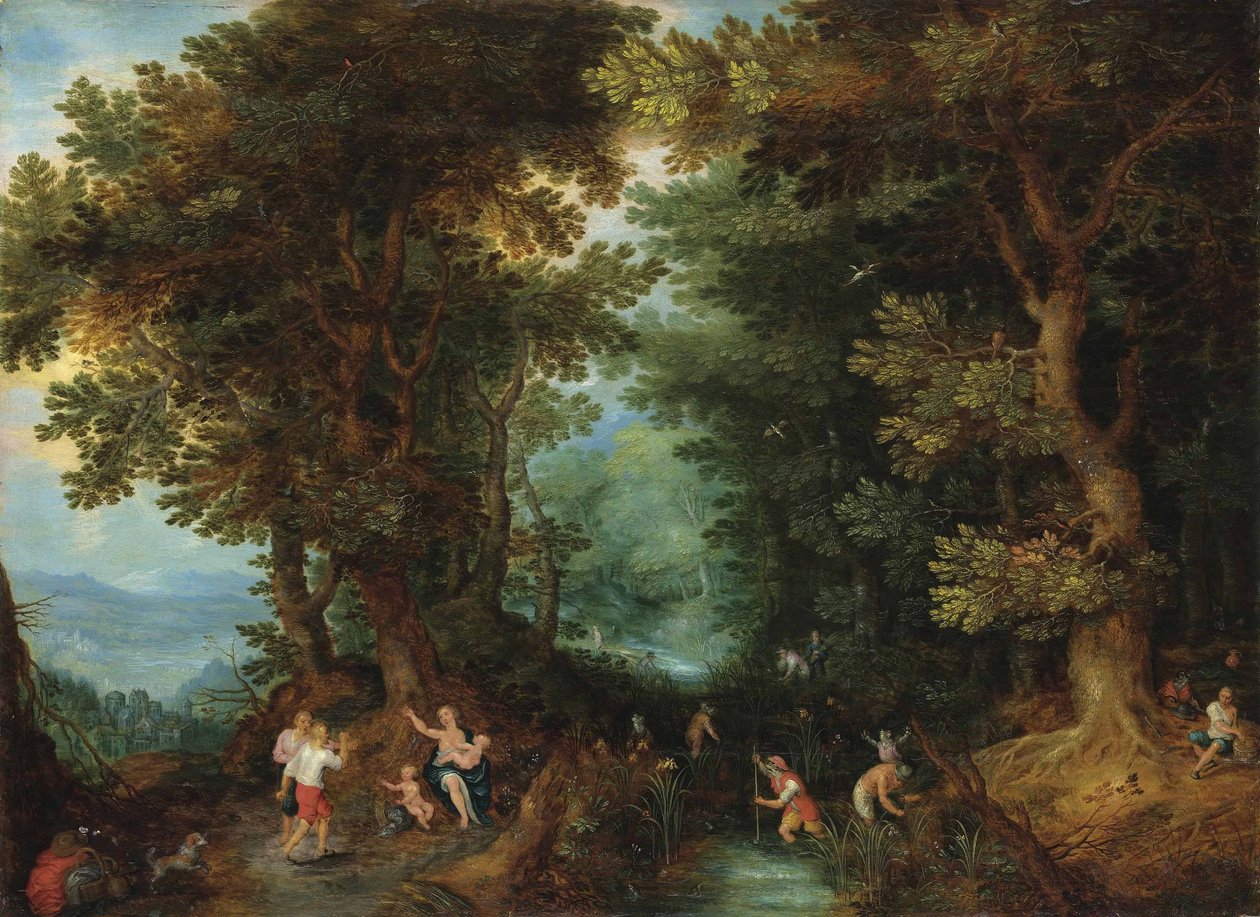 Latona gjorde de lykiske bønder til frosker av Pieter Brueghel the Younger