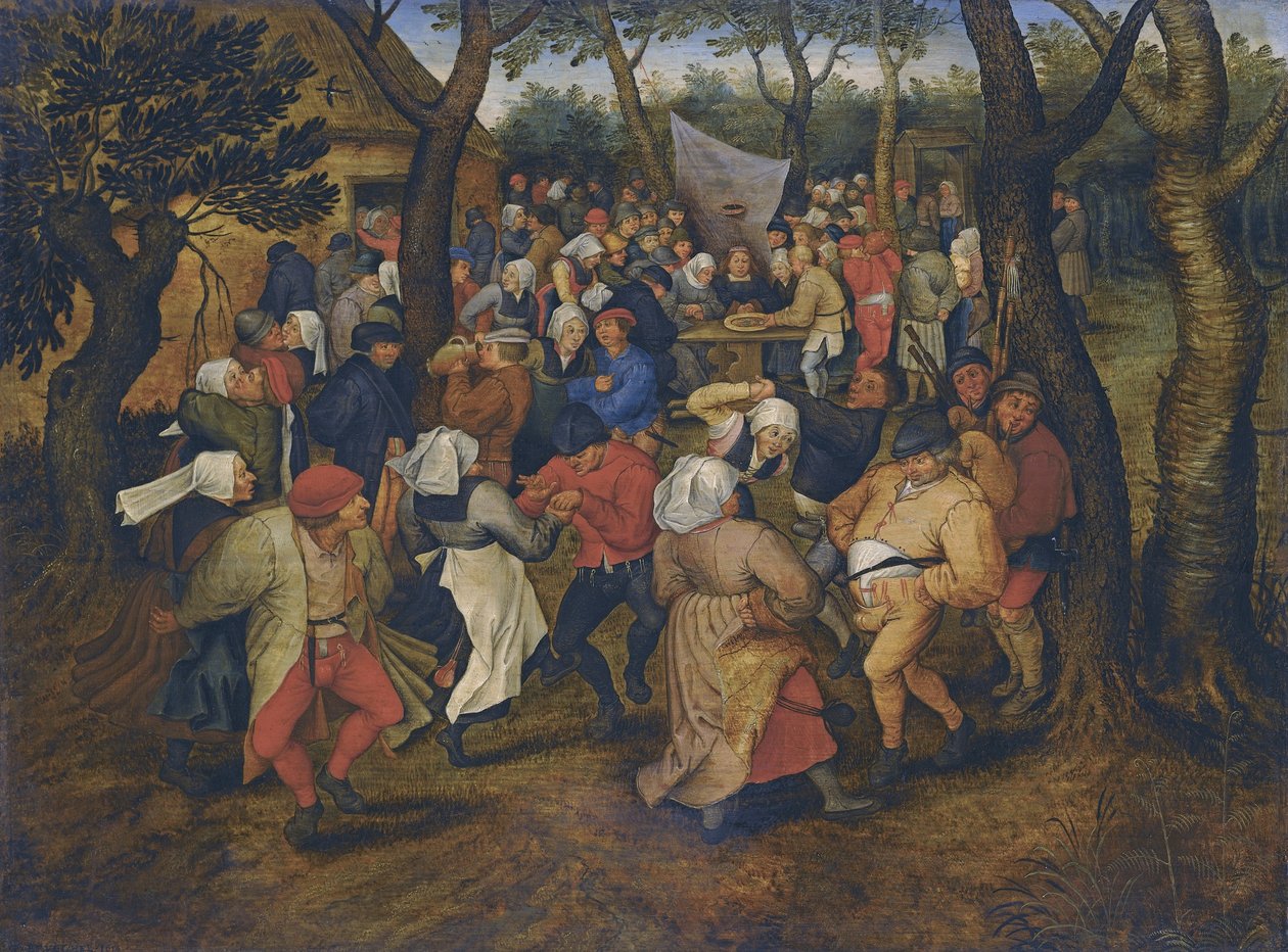 Utendørs bondebryllupsdans av Pieter Brueghel the Younger