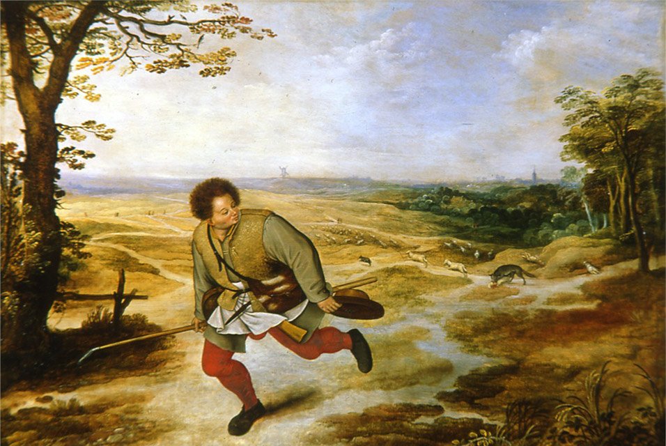 Den utro hyrde av Pieter Brueghel the Younger