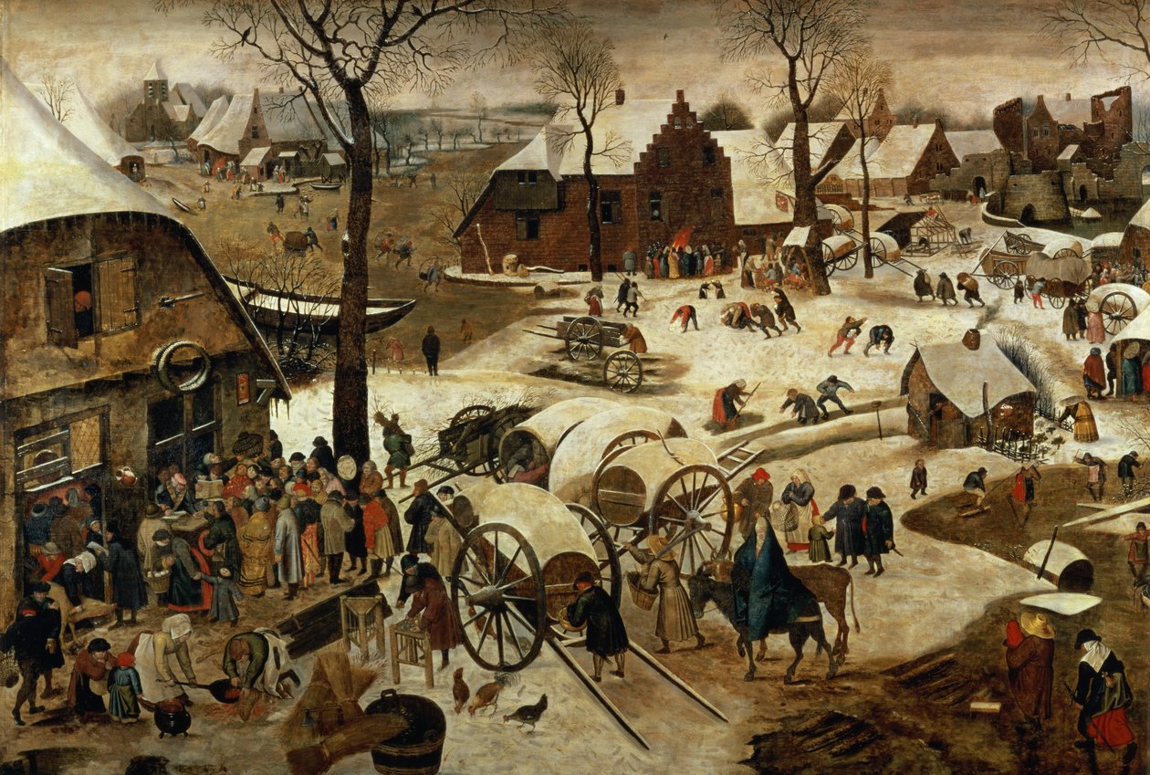 Betalingen av tienden eller folketellingen i Betlehem (for detaljer se 89722) av Pieter Brueghel the Younger