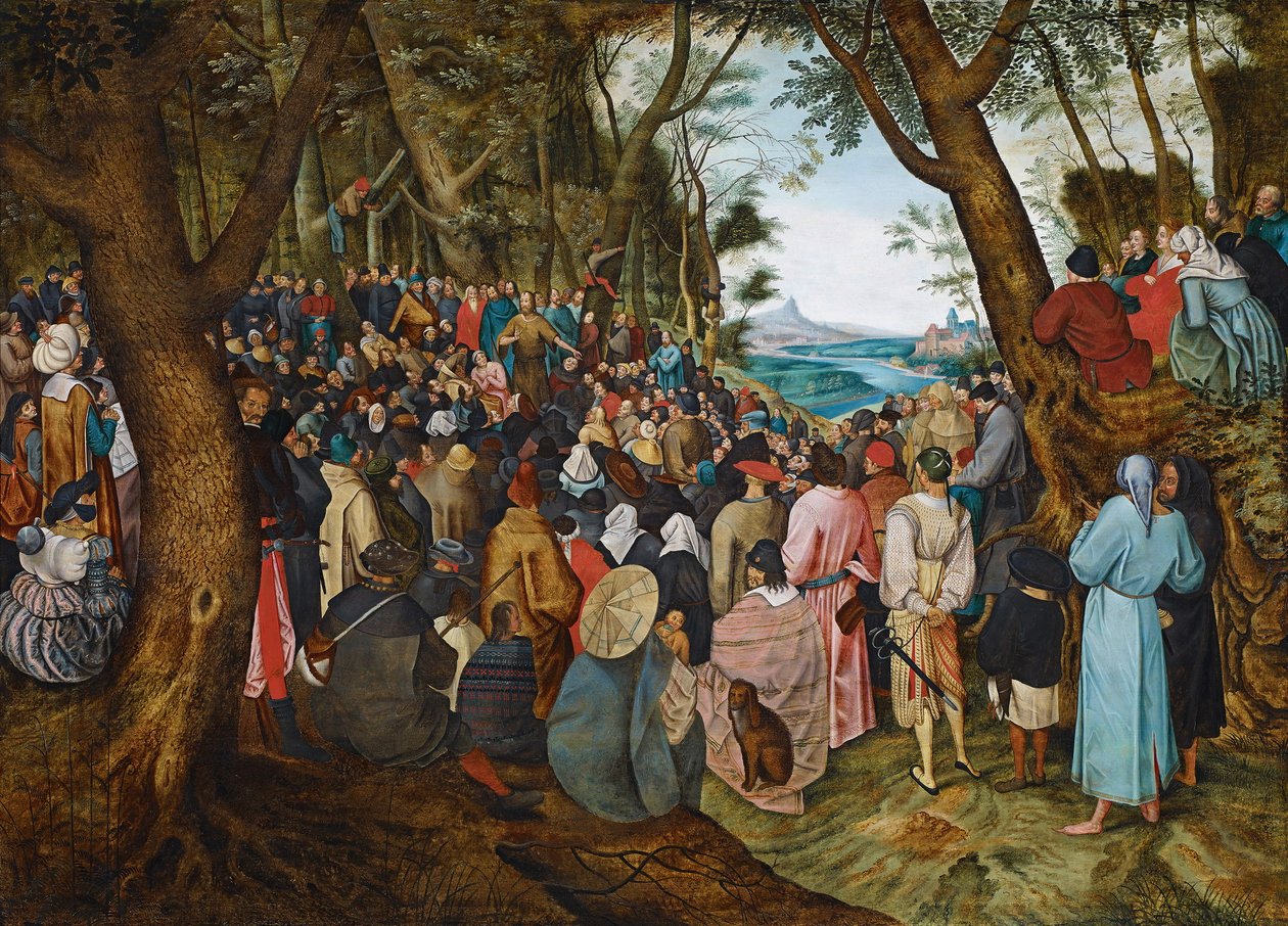 Forkynnelsen av døperen Johannes av Pieter Brueghel the Younger