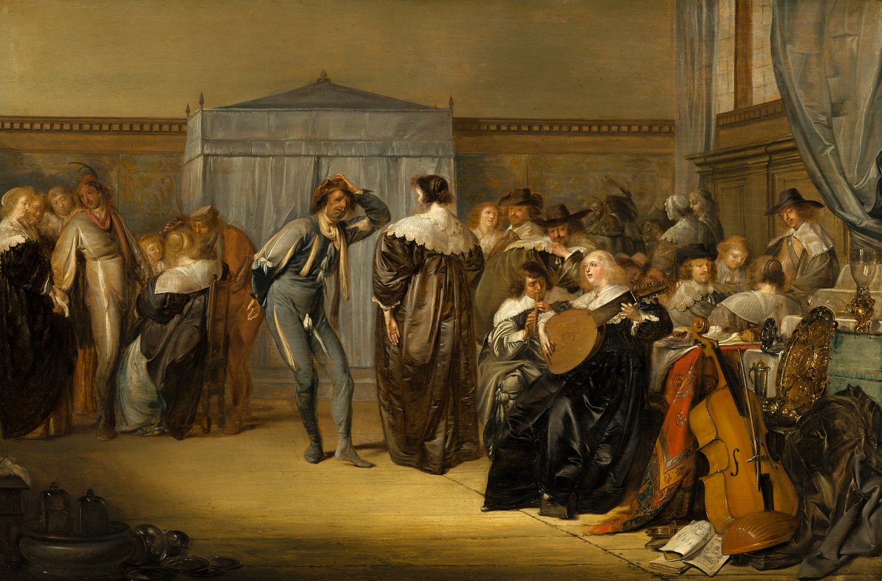Merry Company with Masked Dancers, 1636 av Pieter Codde