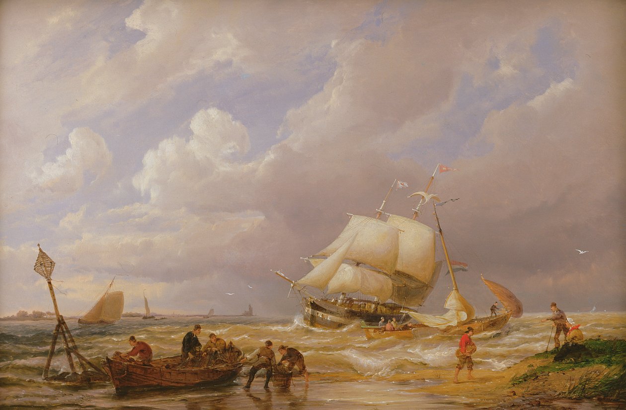 Pampas på Zuider Zee, 1800-tallet av Pieter Cornelis Dommerson