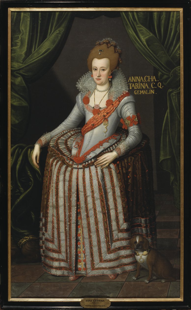 Anne Katarina av Brandenburg, ca. 1600 av Pieter Fransz. Isaacsz.