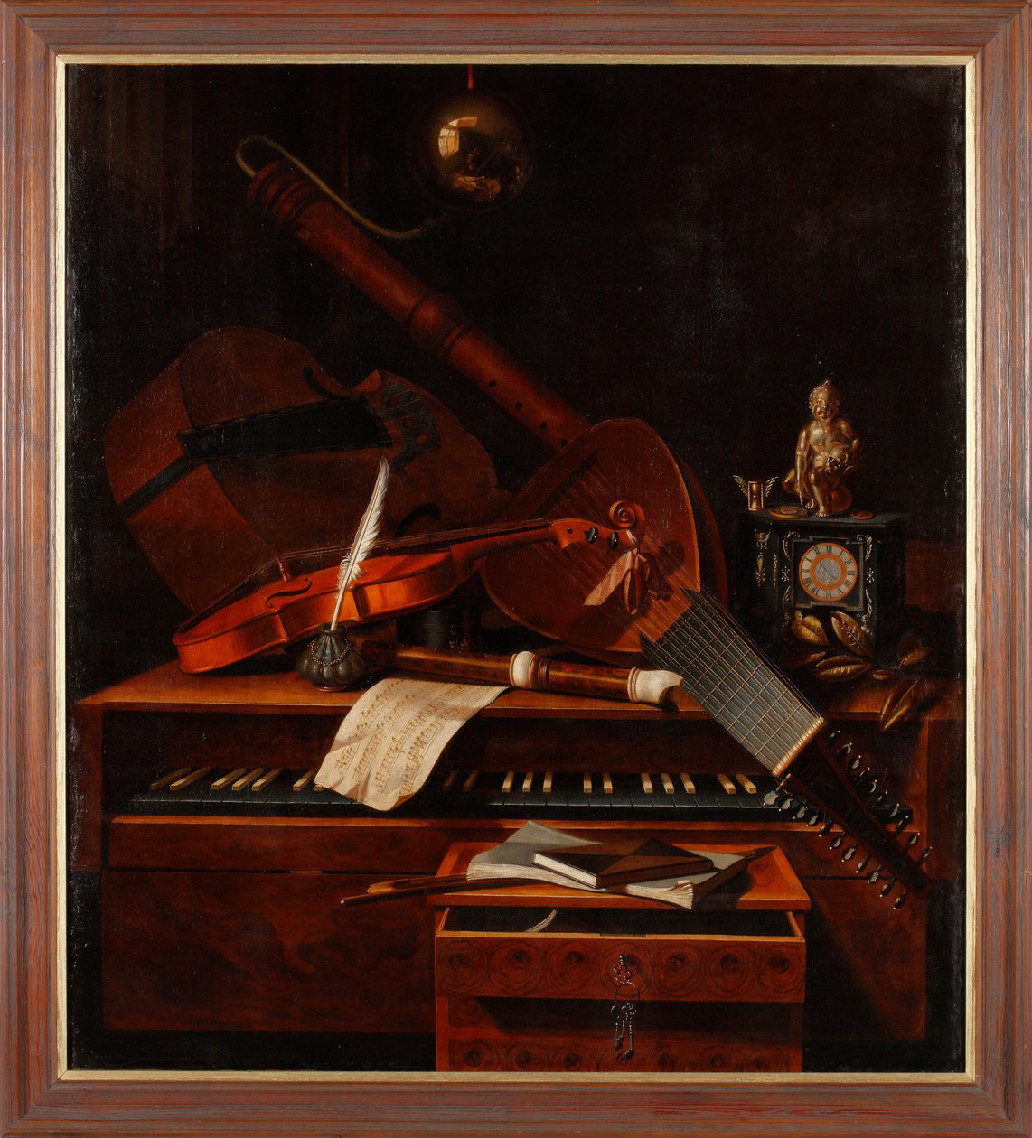 Stilleben med musikkinstrumenter av Pieter Gerritsz. van Roestraten