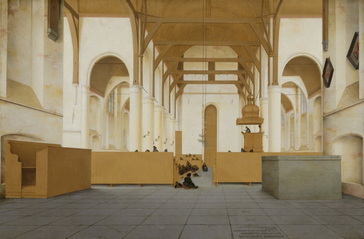 Interiør i Sint-Odulphuskerk i Assendelft, 1649 av Pieter Janszoon Saenredam