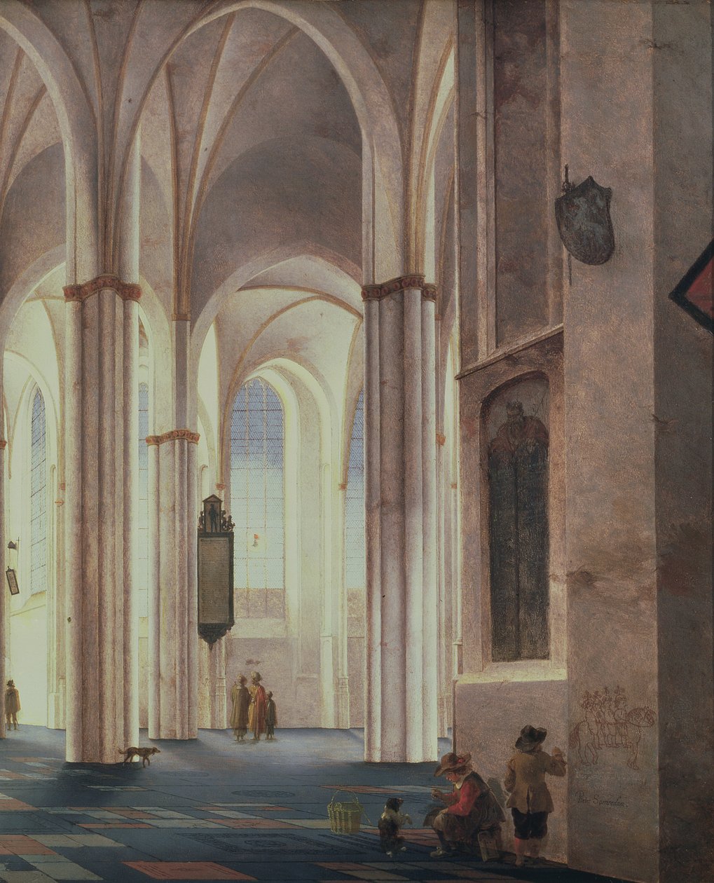 Interiøret til Buurkerk i Utrecht, 1644 av Pieter Janszoon Saenredam