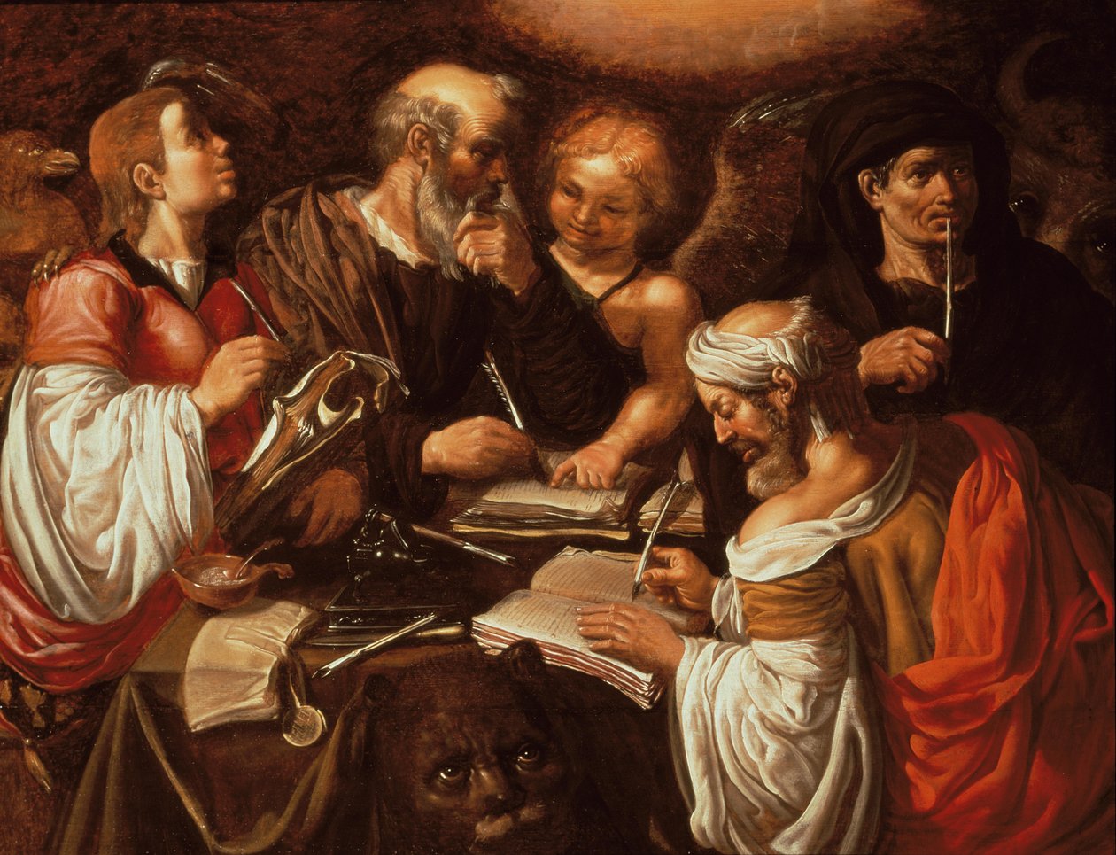 De fire evangelistene og deres symboler av Pieter Lastman