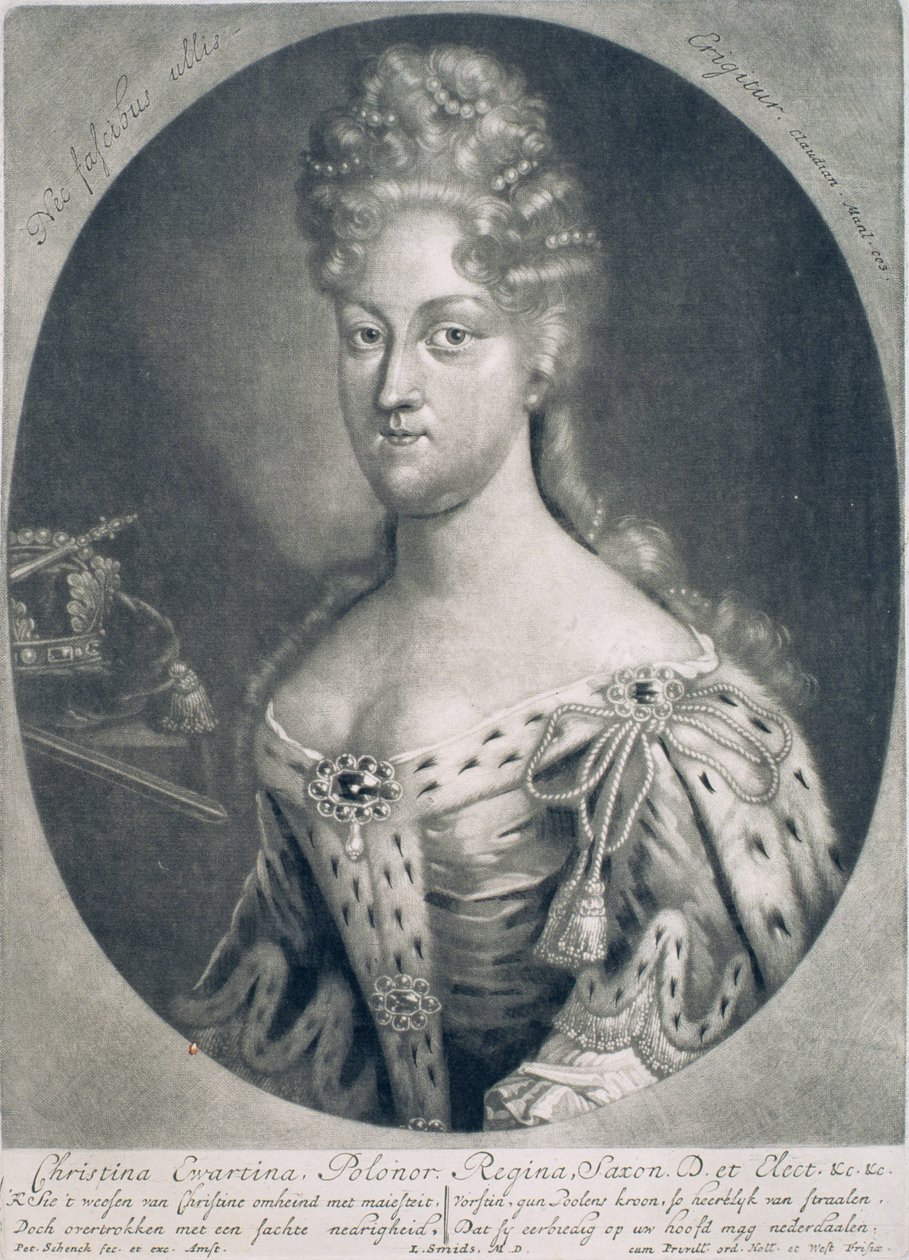 Christine Eberhardyn (f. 1671) 1697 av Pieter Schenk