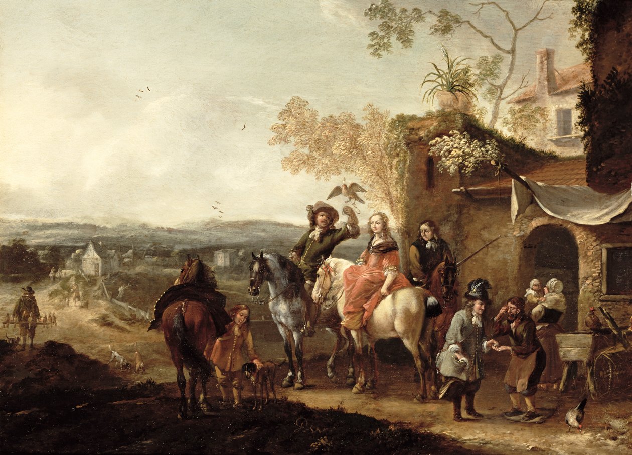 Falkonererne av Pieter Wouwermans or Wouwerman