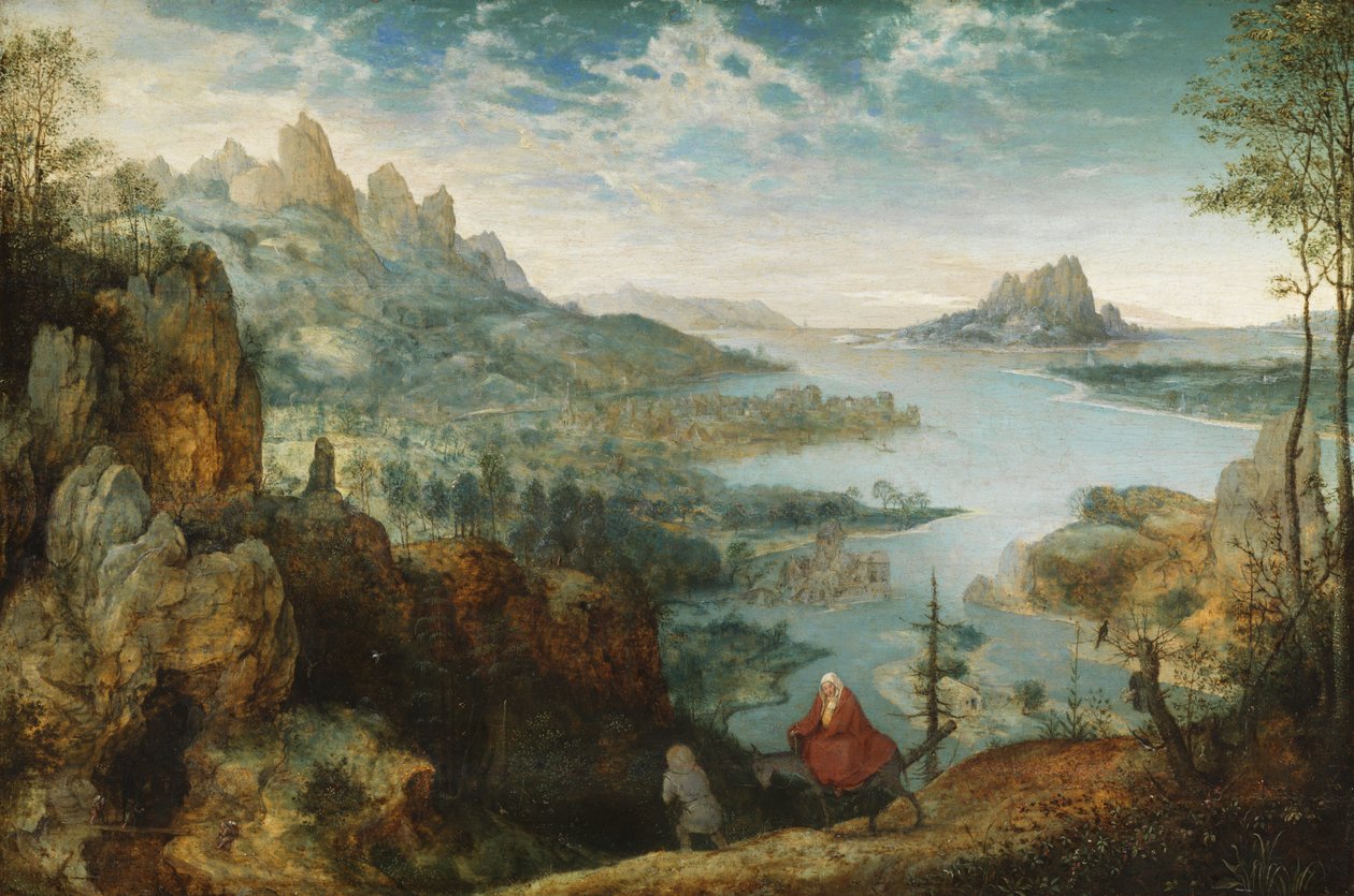 Landskap med flukten til Egypt, 1563 av Pieter Bruegel the Elder
