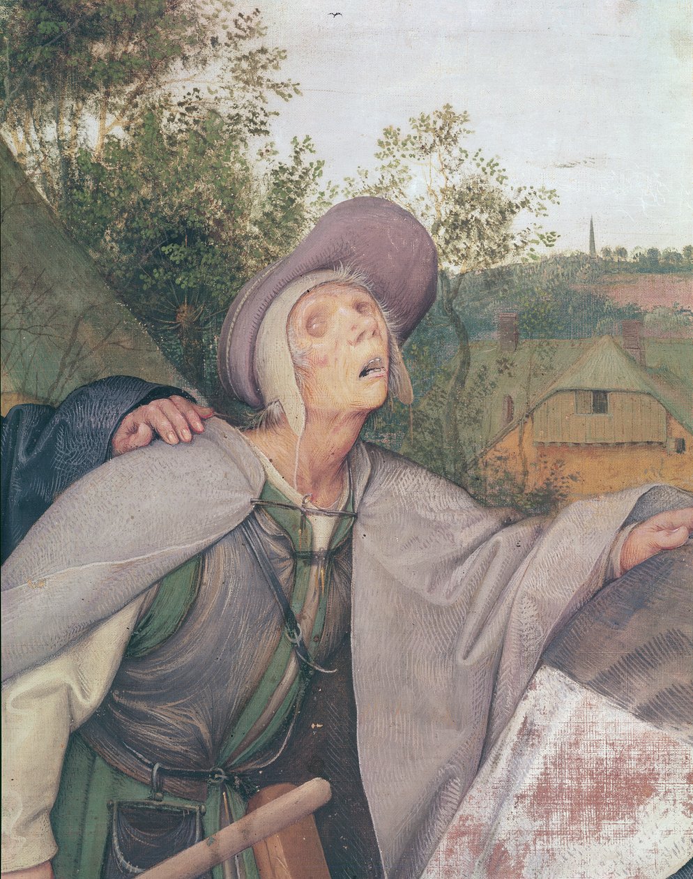 Parable of the Blind, detalj av en blind mann, 1568 olje på lerret detalj av 29163 av Pieter Bruegel the Elder