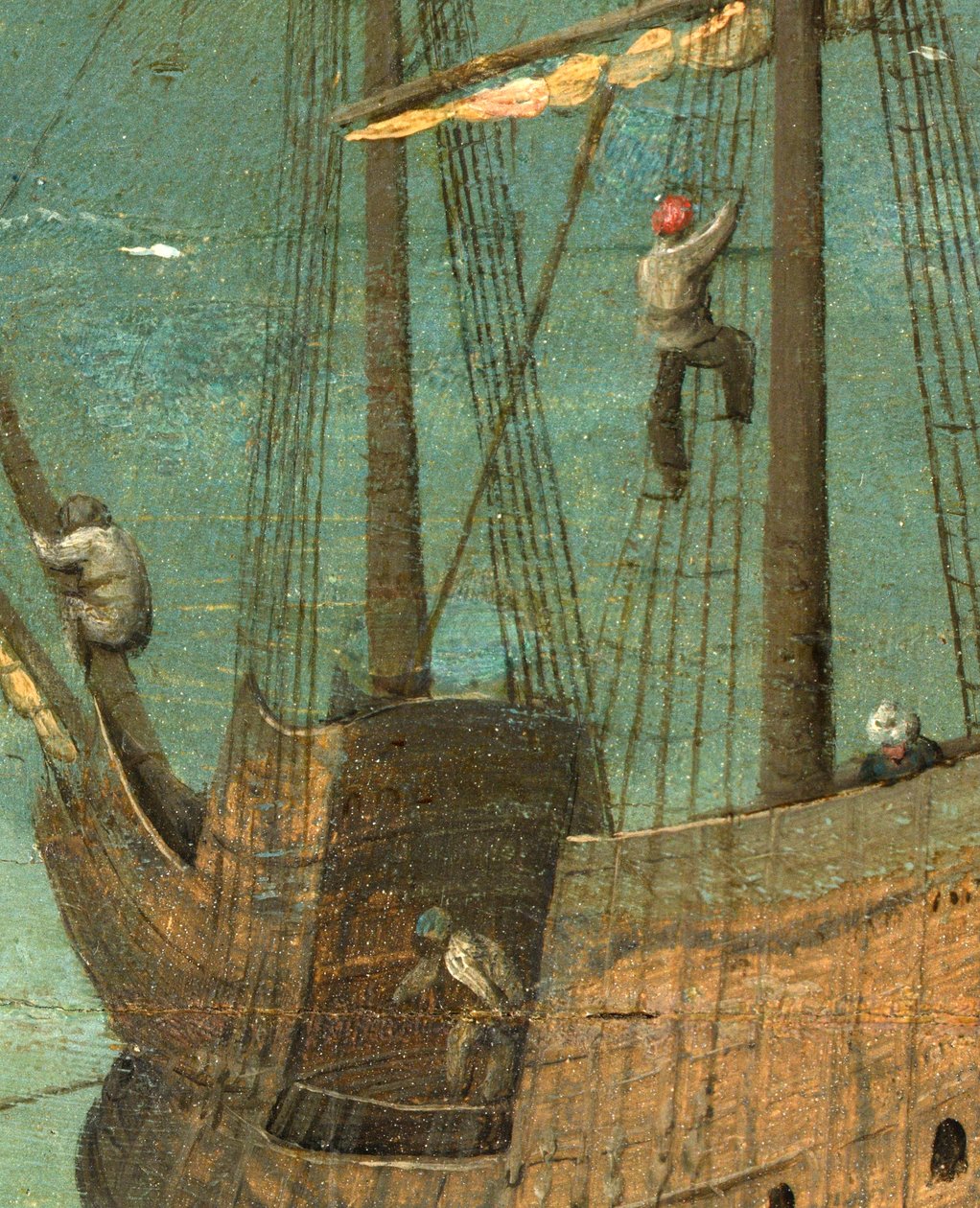 Skipsriggedetalj fra Tower of Babel, 1563 av Pieter Bruegel the Elder
