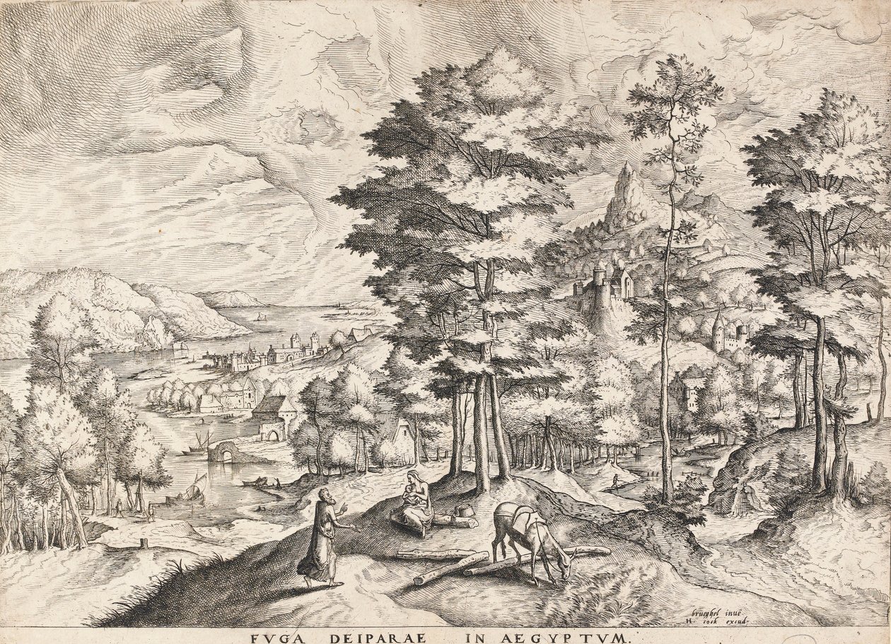 Resten på flukten til Egypt av Pieter Bruegel the Elder