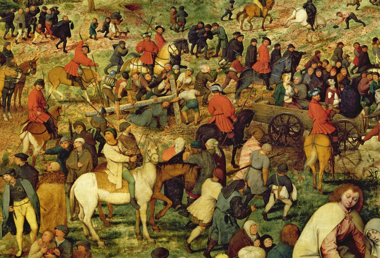 The Road to Calvary, 1564 olje på paneldetalj av 186439 av Pieter Bruegel the Elder