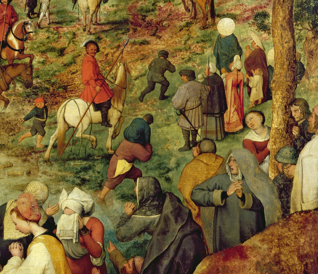 The Road to Calvary, 1564 olje på paneldetalj av 186439 av Pieter Bruegel the Elder