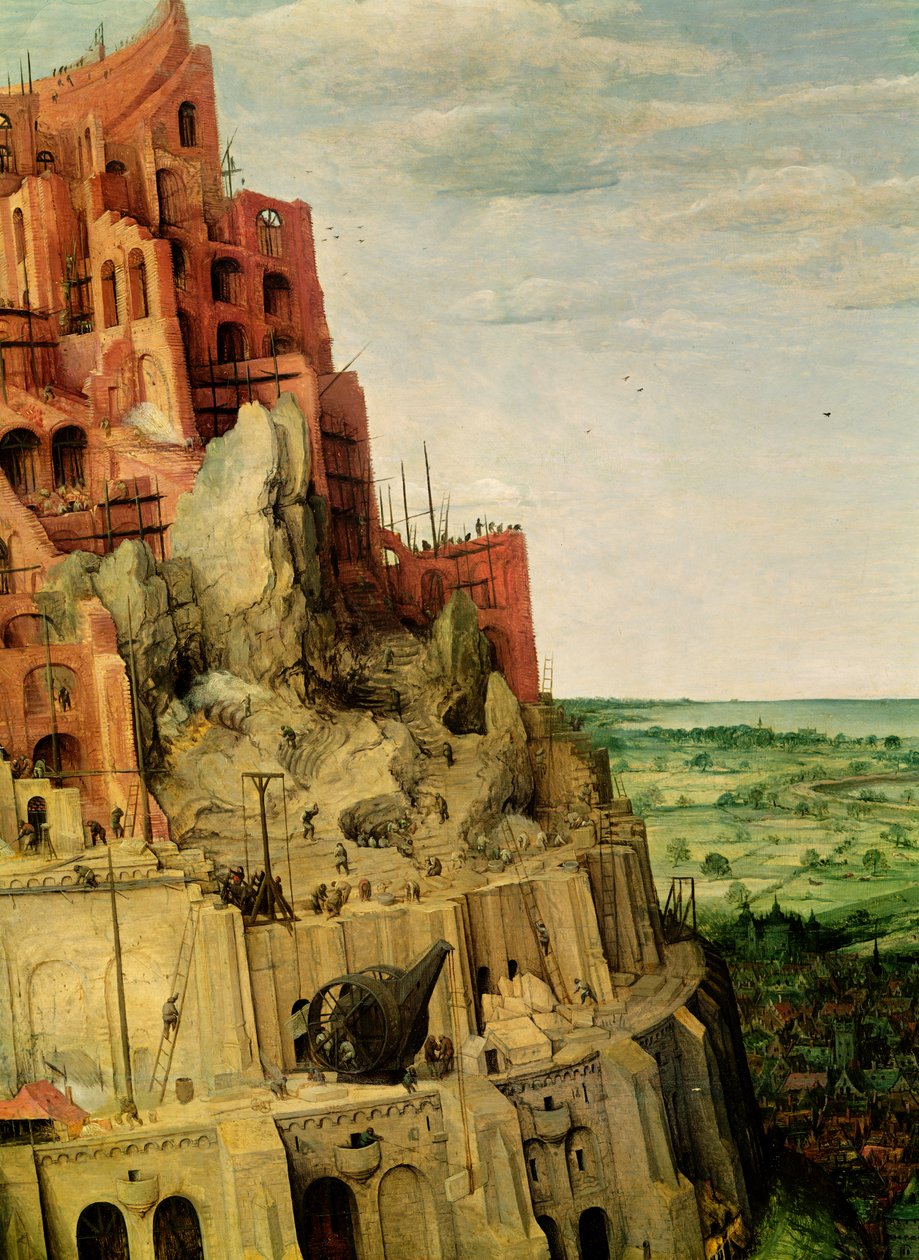 The Tower of Babel (detalj av 345) av Pieter Bruegel the Elder