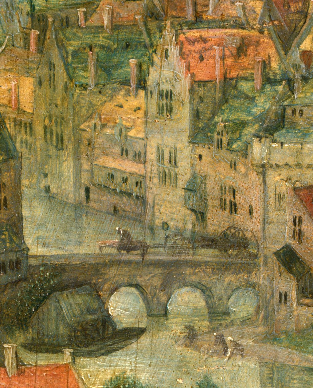 Bydetalj fra Tower of Babel, 1563 av Pieter Bruegel the Elder