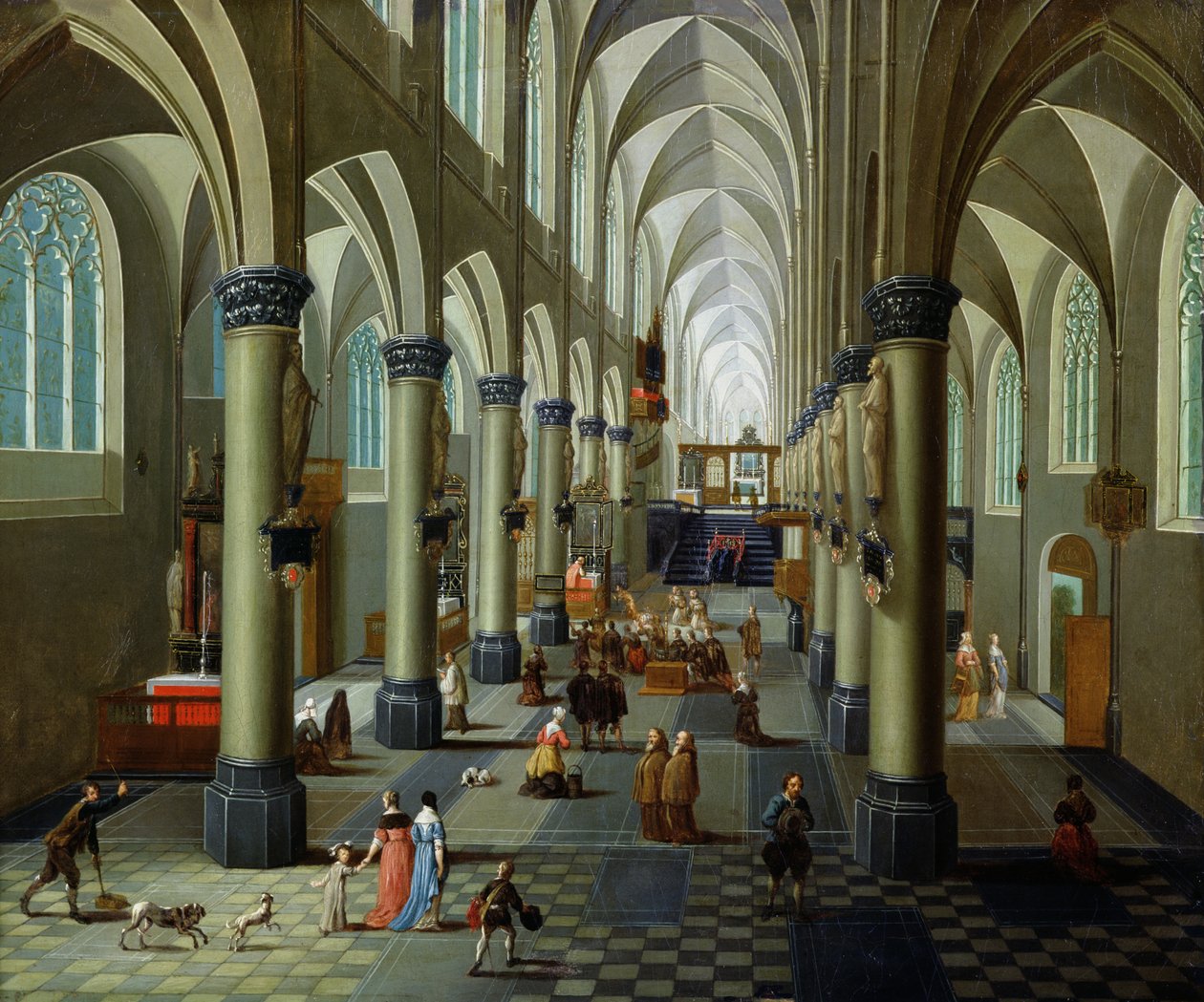 Interiøret i en kirke av Pieter the Elder Neeffs