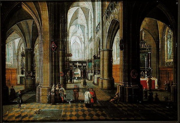 Interiøret i en kirke av Pieter the Elder Neefs
