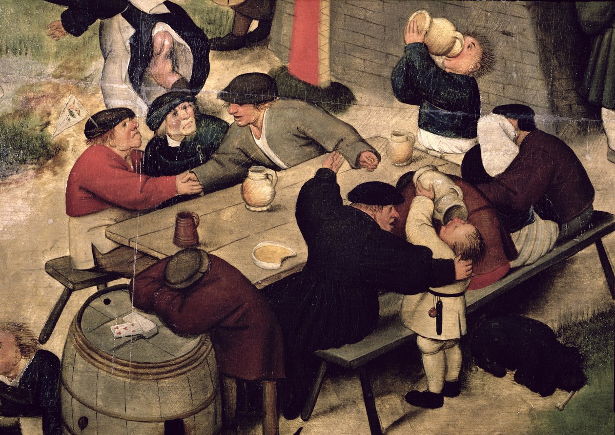 Messe med teaterpresentasjon, ca. 1600 (detalj) av Pieter Brueghel the Younger