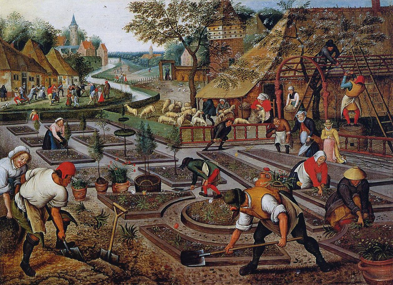 Hagearbeid, ca. 1637-38 av Pieter Brueghel the Younger
