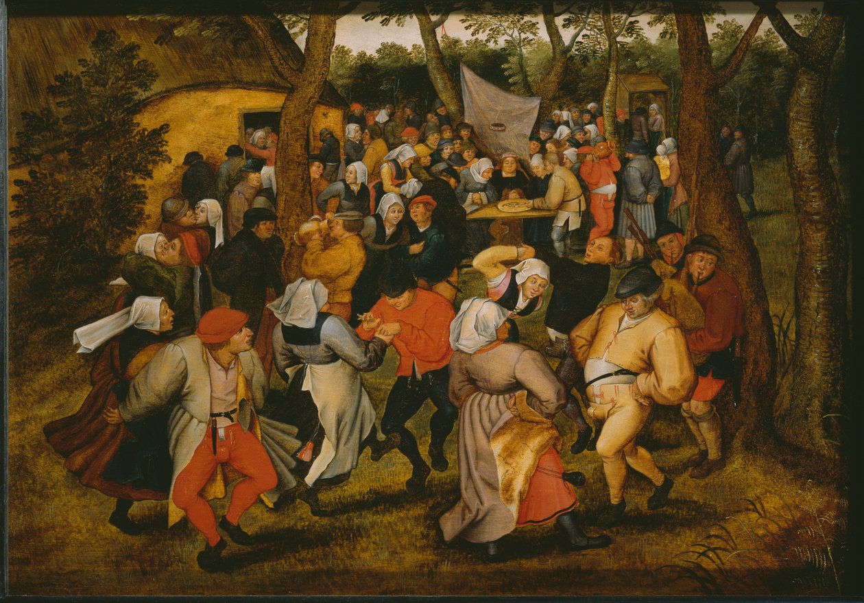Frilufts bryllupsdans, 1610 (se også 346632) av Pieter Brueghel the Younger