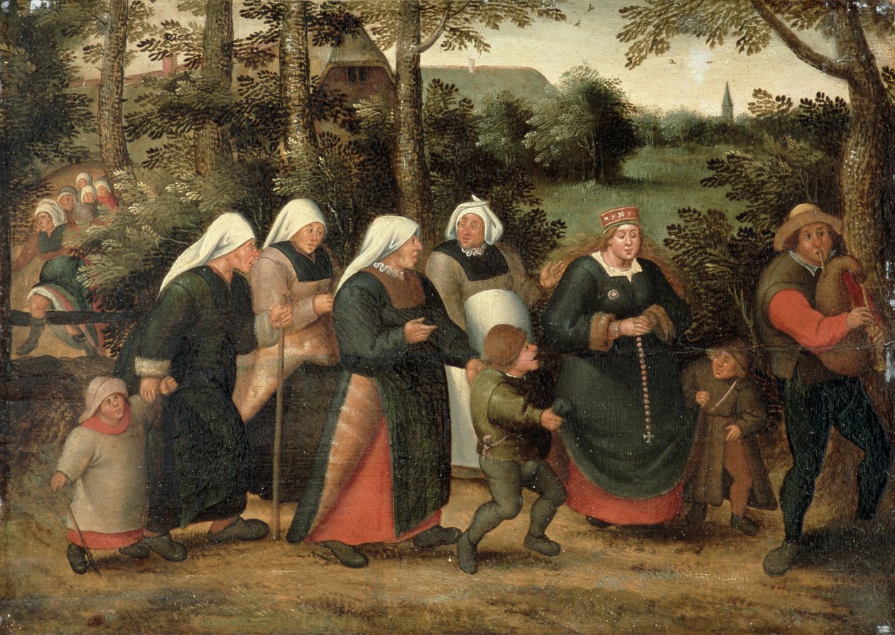 The Procession of the Bride (se 198004) av Pieter Brueghel the Younger
