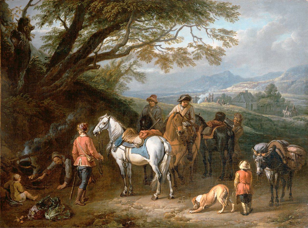Reisende hviler av Pieter van Bloemen