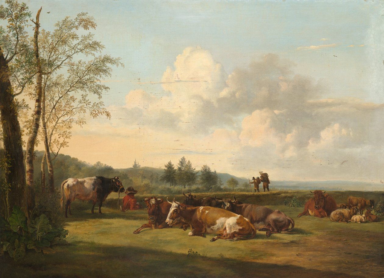 Landskap med storfe av Pieter van Os  