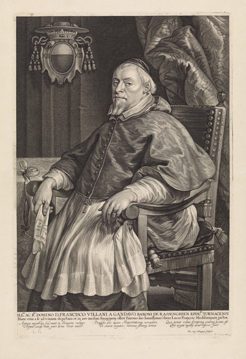 Portrett av François Villain, biskop av Tournai av Pieter van Schuppen