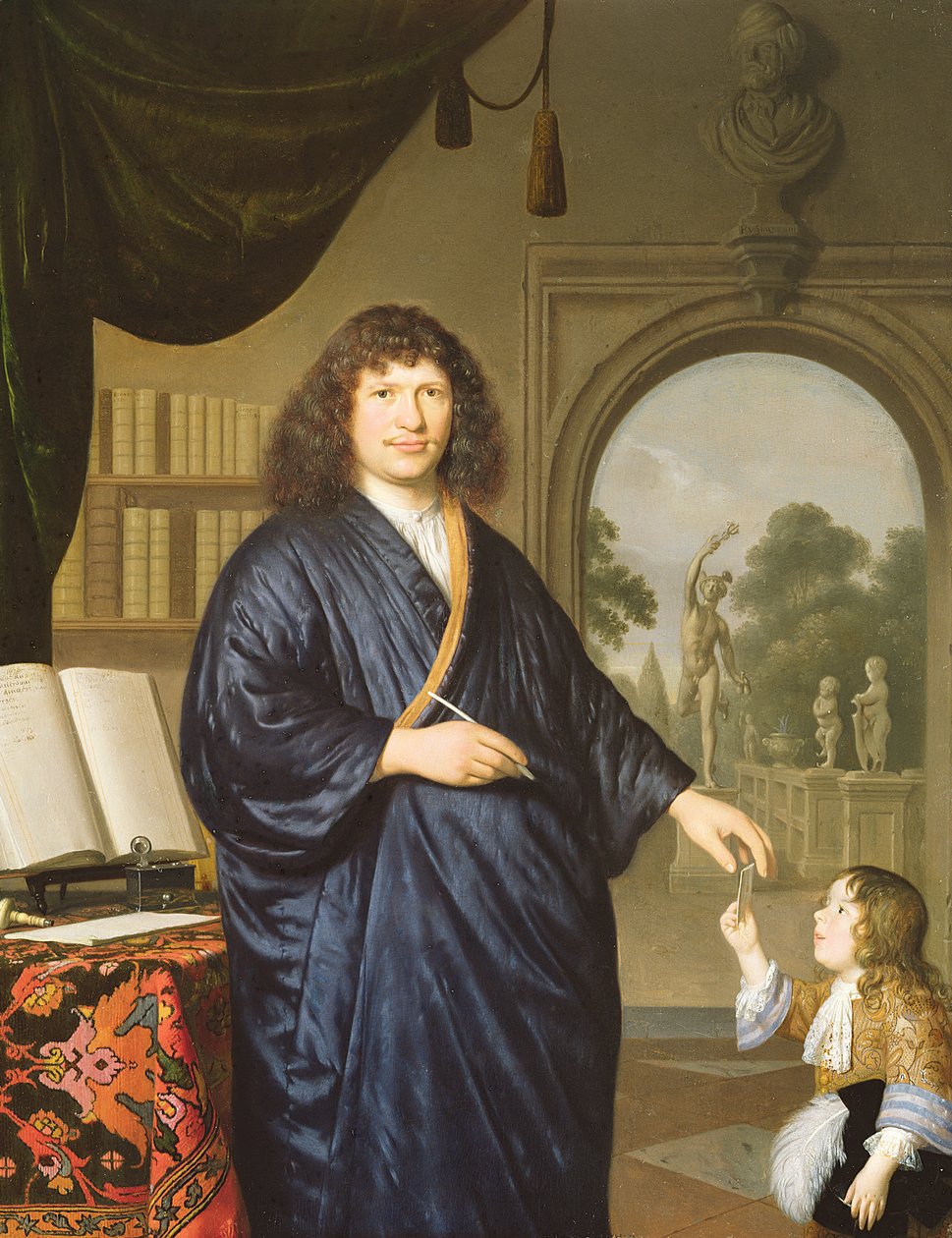 Et portrett av en gentleman, 1678 av Pieter Cornelisz van Slingelandt