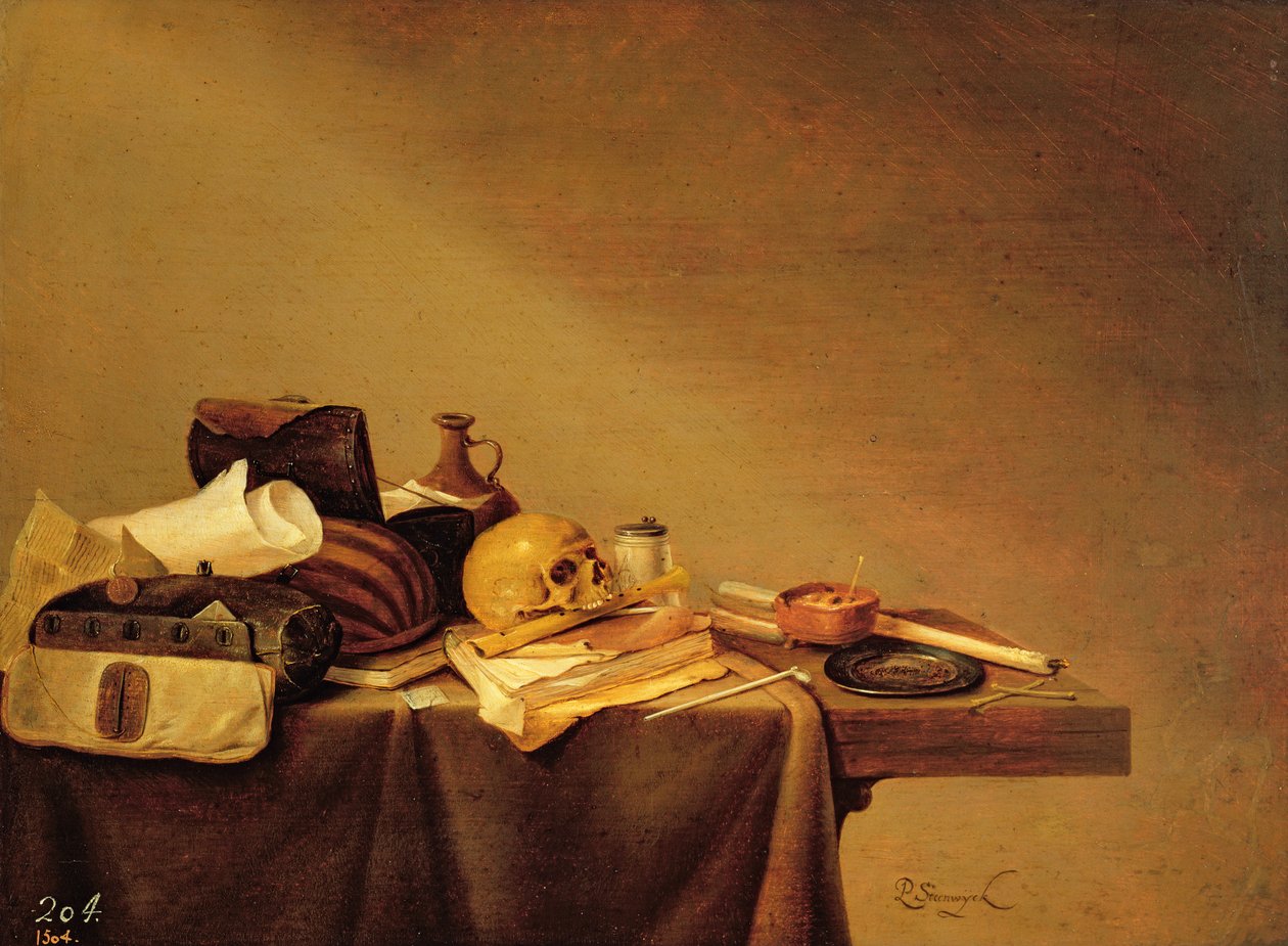 Vanitas eller, dødens emblem av Pieter van Steenwyck