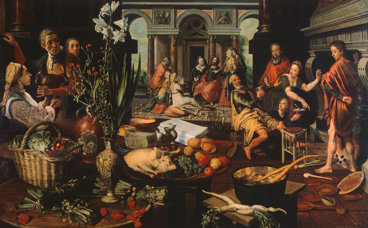 Kristus i huset til Martha og Maria, av Pieter Aertsen (1507 eller 1508 -1575) av Pieter Aertsen