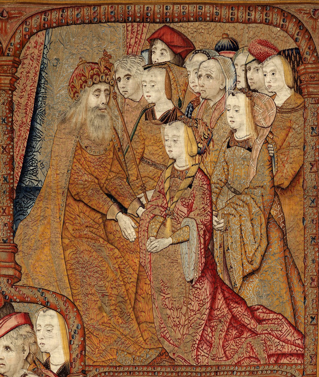 Triumfer til Guds mor eller gullspurver, ca. 1500-02 (teppe) av Pieter (attr. to) Coecke van Aelst
