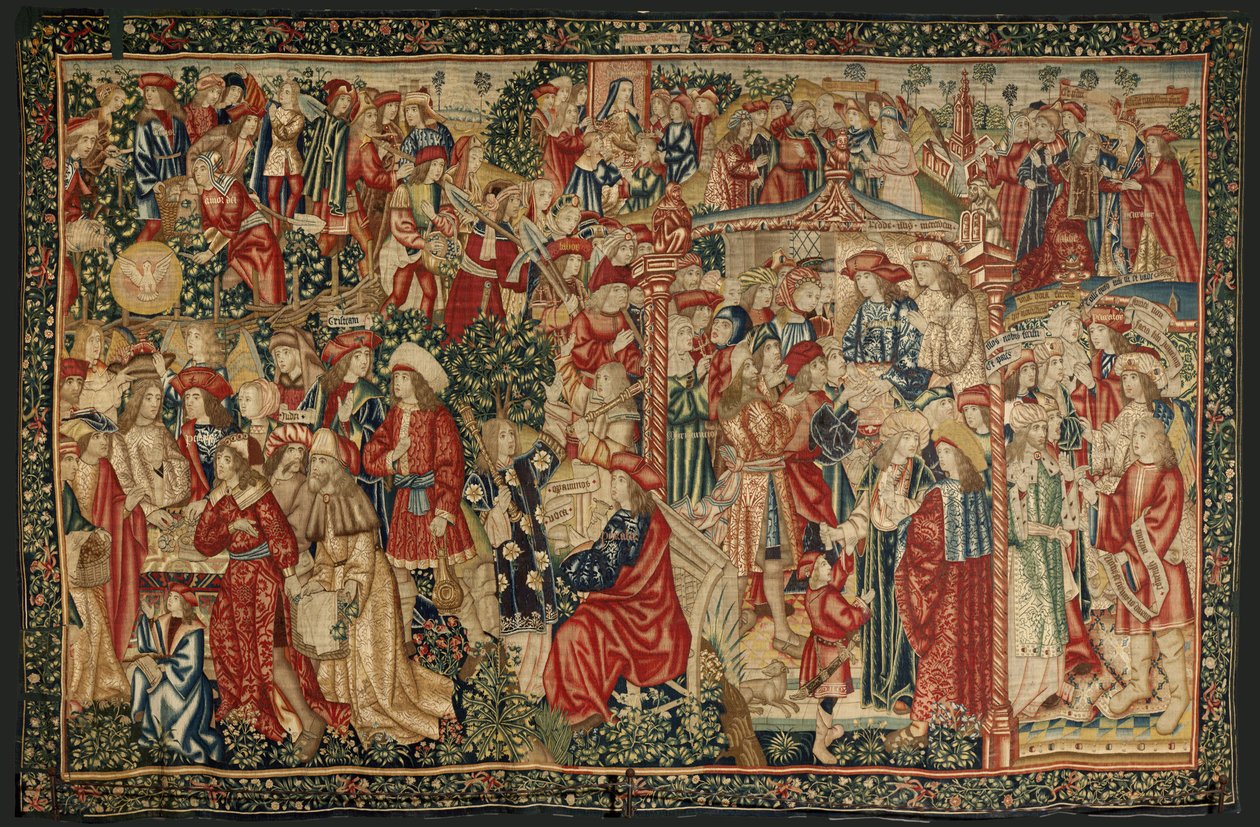 Lignelsen om arbeiderne i vingården, ca.1500 (teppe) av Pieter (studio of) Coecke van Aelst