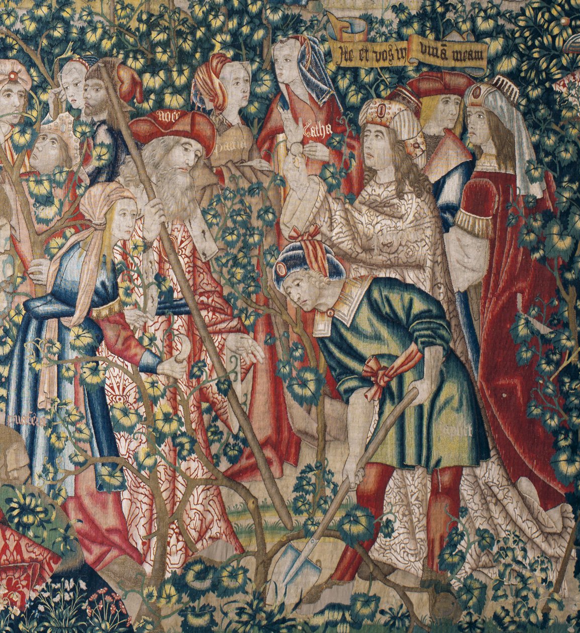 Lignelsen om arbeiderne i vingården, ca.1500 (teppe) av Pieter (studio of) Coecke van Aelst