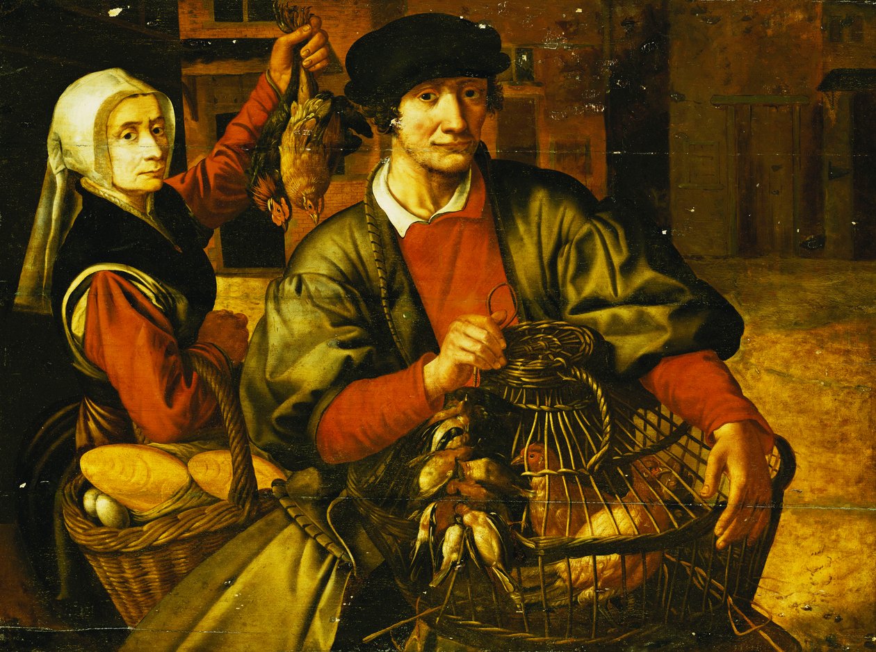 En fjærfeselger, av Pieter Aertsen