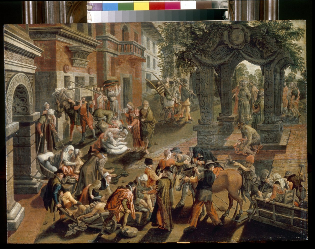 Apostlene Peter og Johannes. (Apostelen Peter og Johannes). Maleri av Pieter Aertsen (1508-1575), olje på tre av Pieter Aertsen