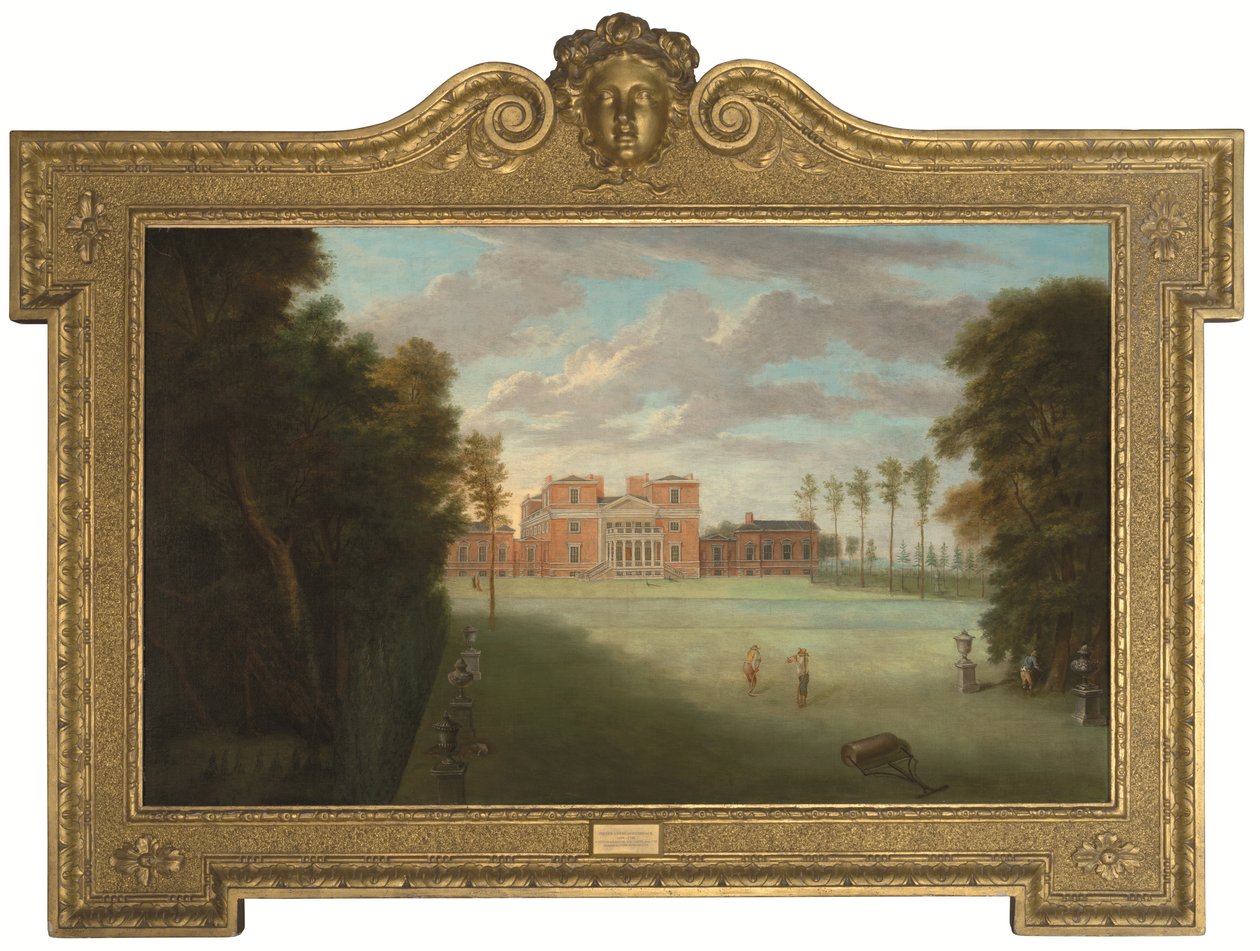Utsikt over Tottenham Park, Wiltshire (olje på lerret) av Pieter Andreas Rysbrack