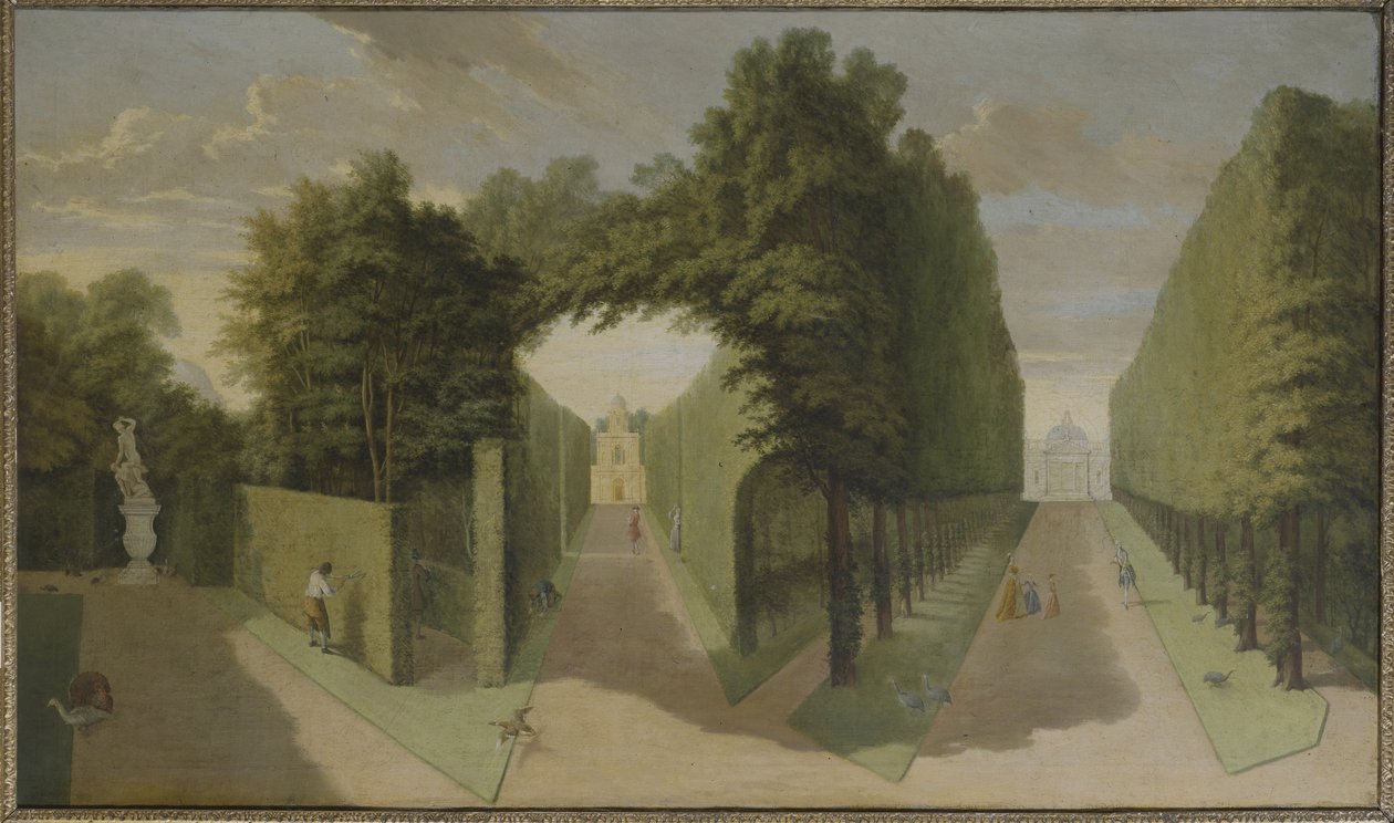 Utsikt over smugene Bagnio og Comed Building, Chiswick Villa (olje på lerret) av Pieter Andreas Rysbrack