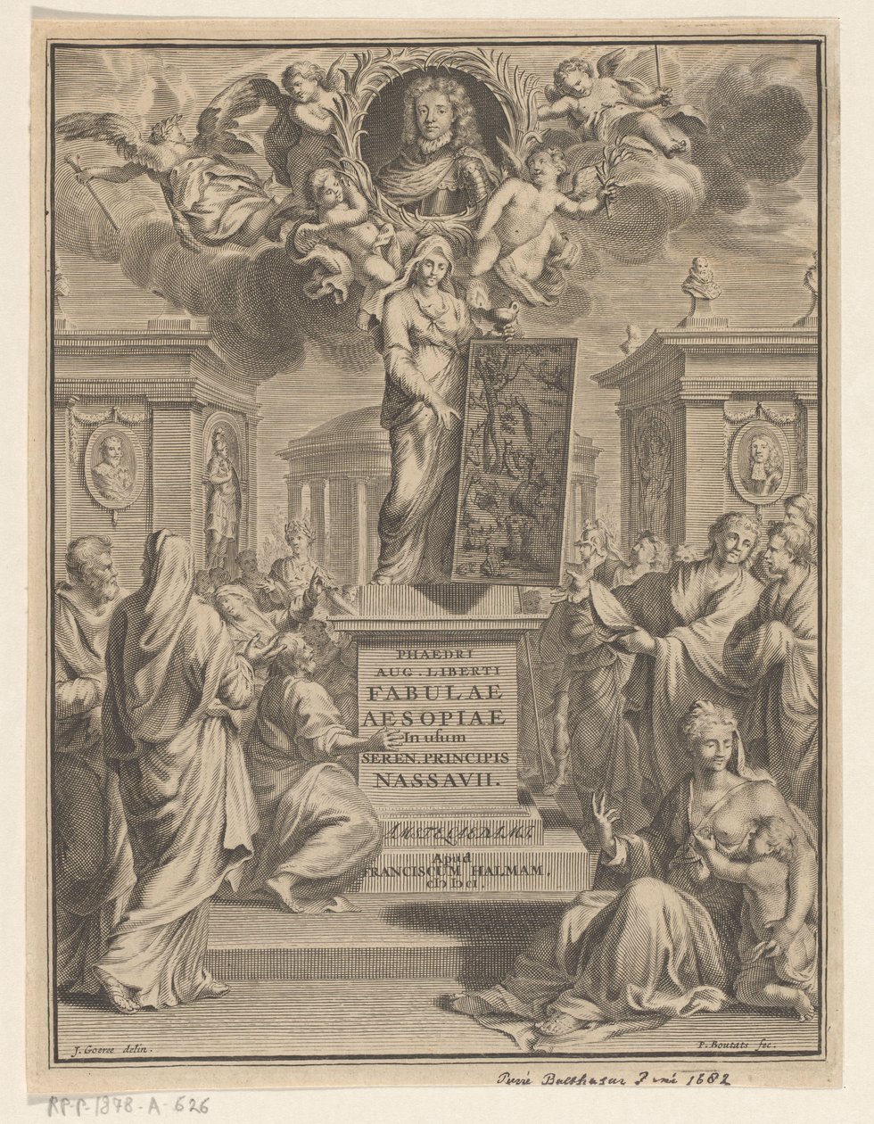 Fabler av Aesop Phaedrus aug. frigjort fra Aesops fabler (tittel på objekt) av Pieter Balthasar Bouttats