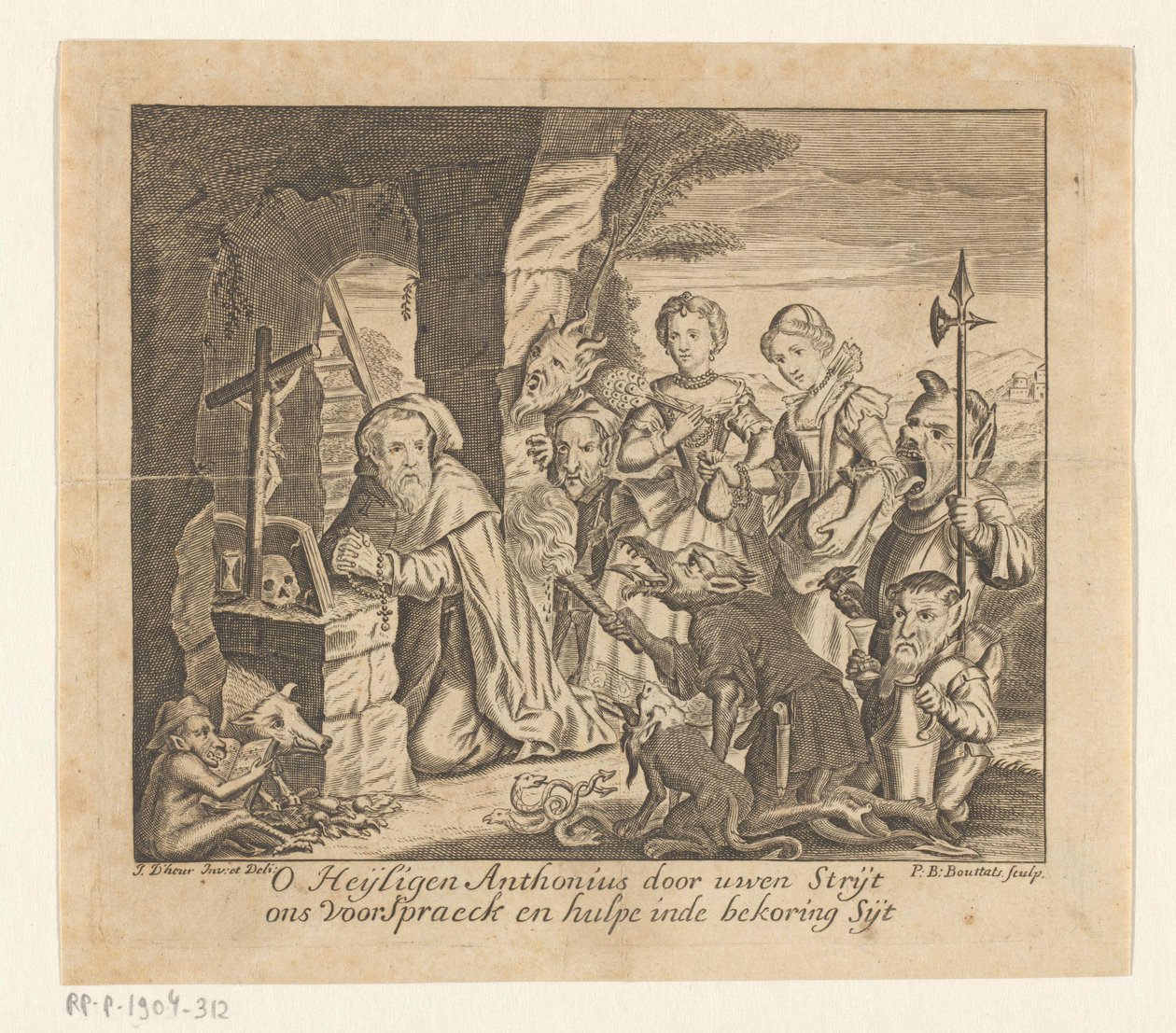 Sankt Antonius fristelse av Pieter Balthasar Bouttats